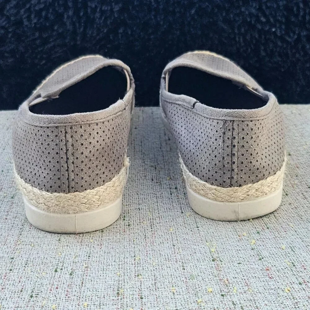 Esprit Women Shoes Espadrille Loafer Slip On Flat Gray Shoes Size 8.5M